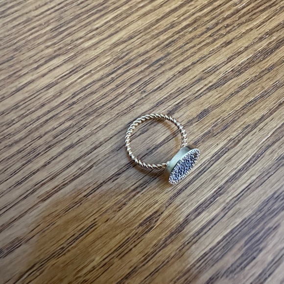 Rhinestone/Gold twisted ring - size 5.5 - Picture 4 of 4